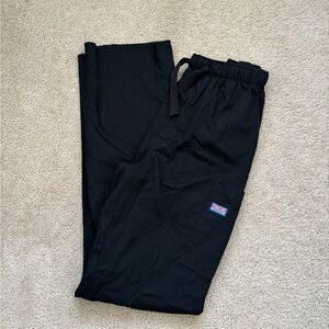 Cherokee Men’s Drawstring Cargo Scrub Pants Black